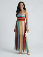 Serene | Leichtes Streifen-Maxikleid