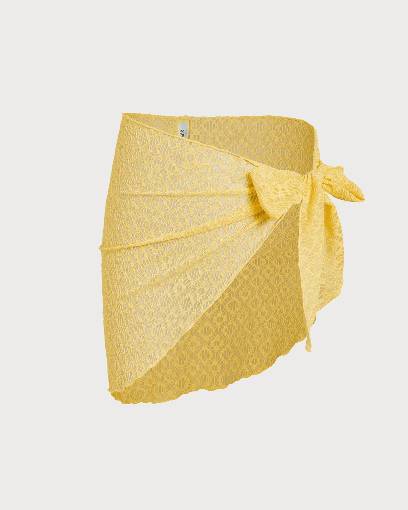 Textured Yellow Jacquard Bikini Set