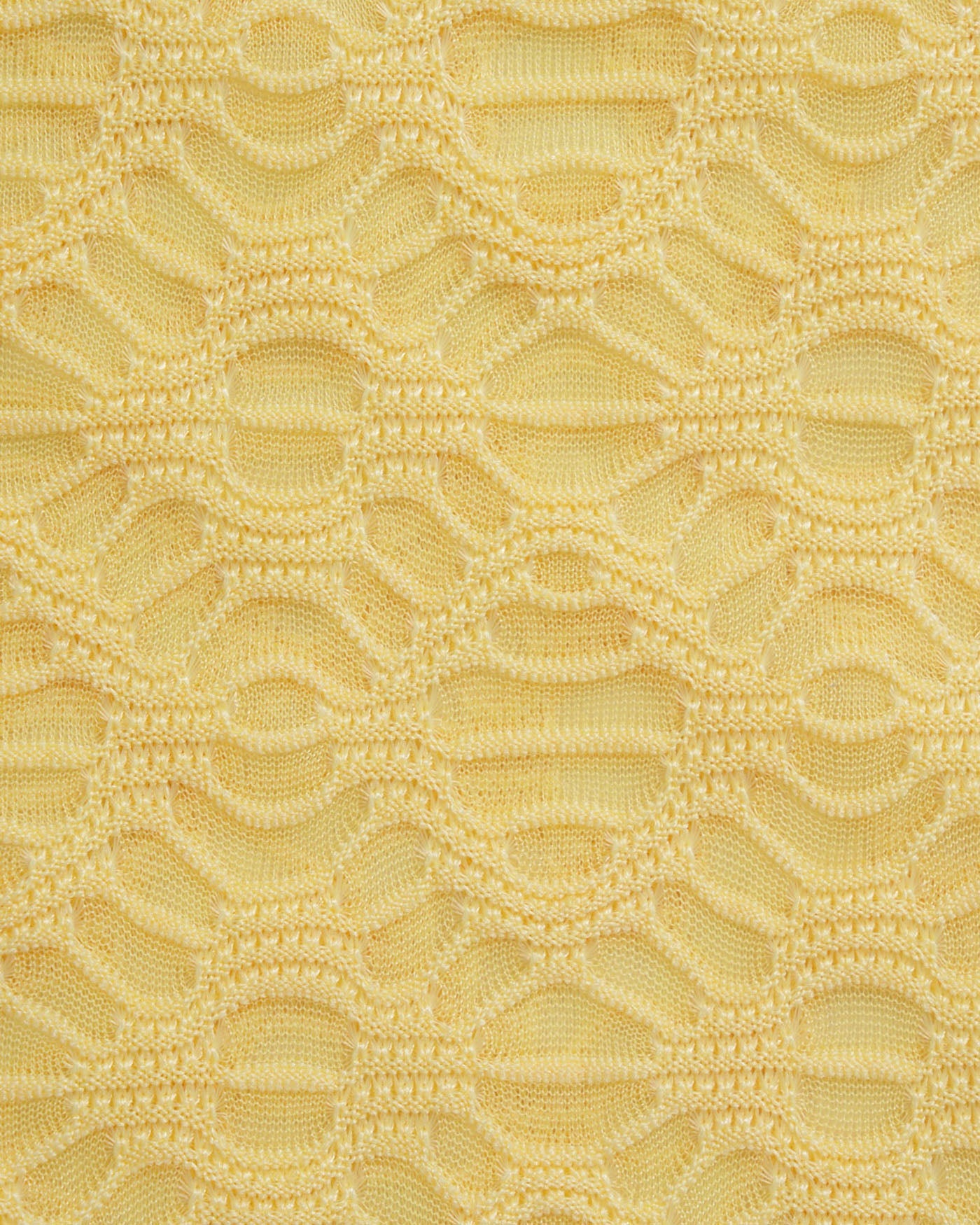 Textured Yellow Jacquard Bikini Set