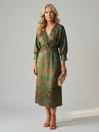 Lune | Natürliches Wickel-Midikleid