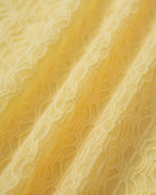Textured Yellow Jacquard Bikini Set