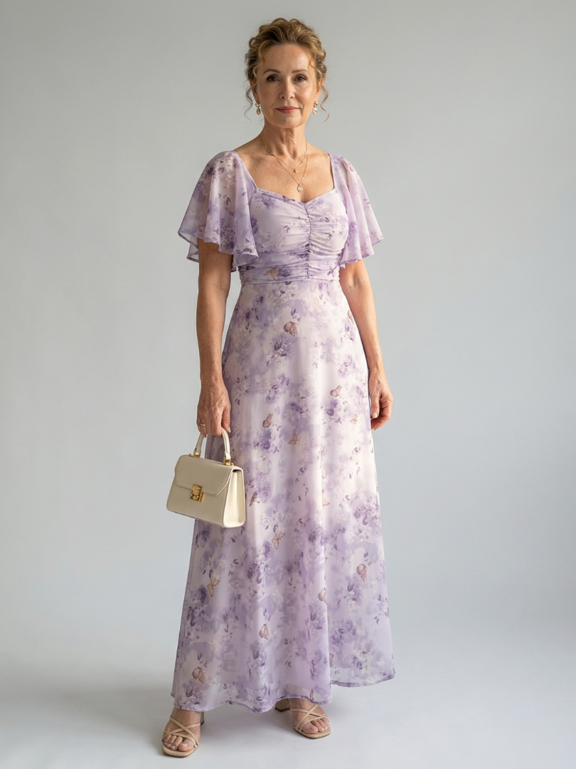 Vaelis | Midi-Kleid mit Flügelärmel