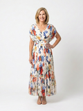 Savannah | Floral Plissierter Midi