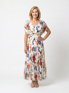 Savannah | Floral Plissierter Midi