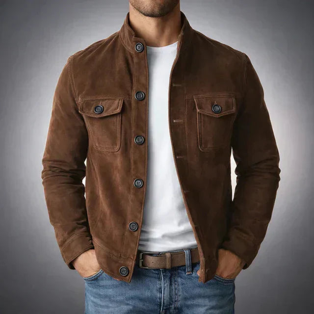 Knopflederjacke für Herren