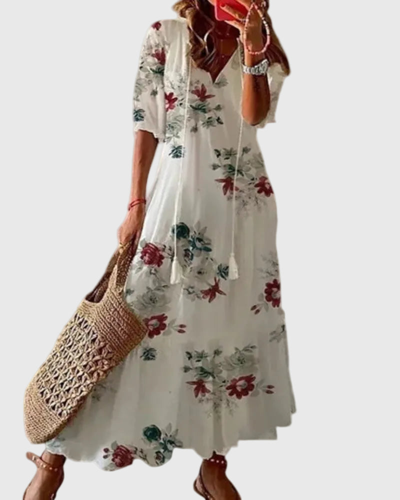 Amalia | Boho Vintage Sommer Maxikleid