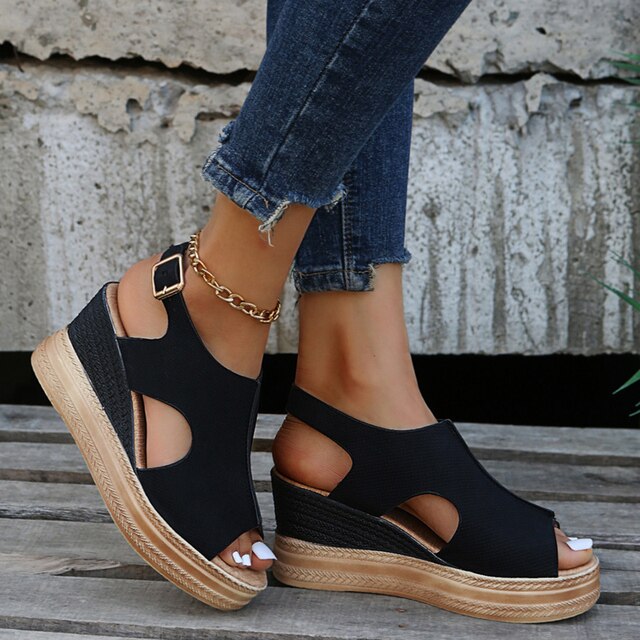 Ines | Entspannte Keil Sandalen