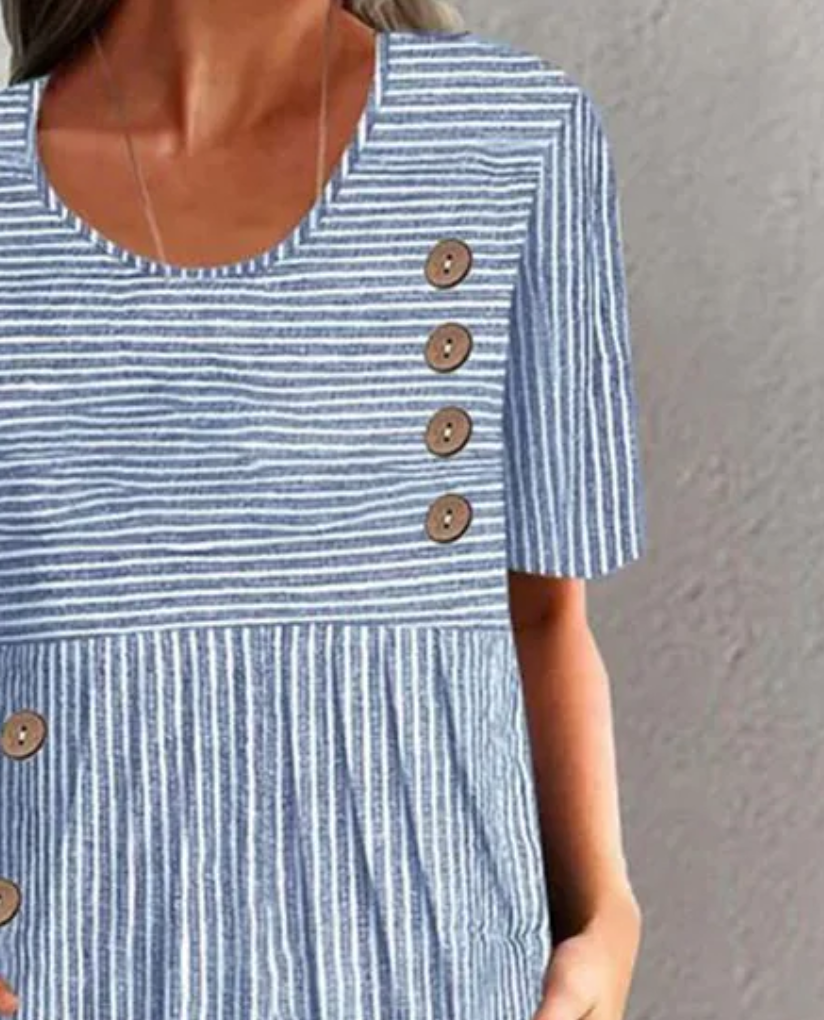 Fhinley | Gestreiftes Knopfkleid