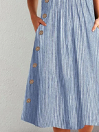 Fhinley | Gestreiftes Knopfkleid