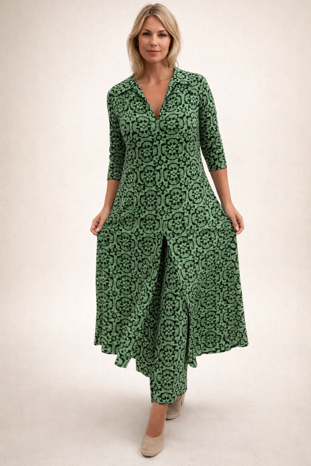 Margaret | Gemustertes Kleid