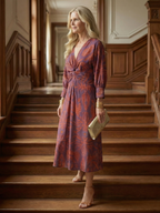 Lune | Natürliches Wickel-Midikleid