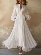 Laurah | Vintage V-Ausschnitt Kleid