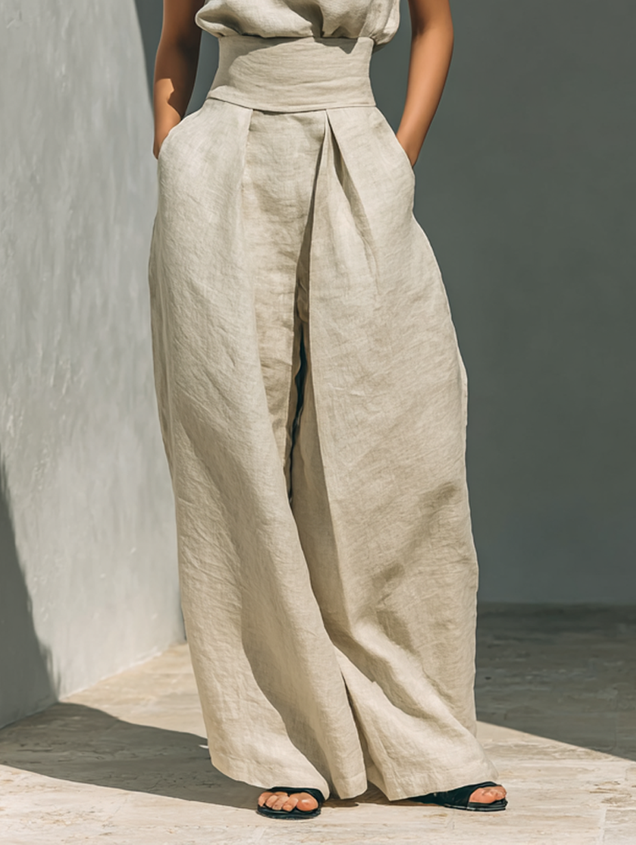 Livia – Minimalistisches Set aus Baumwolle und Leinen