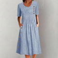 Fhinley | Gestreiftes Knopfkleid