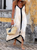 Nancy | Inselstil Lavechic Colorblock Midi-Kleid Look