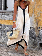 Nancy | Inselstil Lavechic Colorblock Midi-Kleid Look