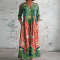 Judith | Vintage Floral Maxi-Kleid