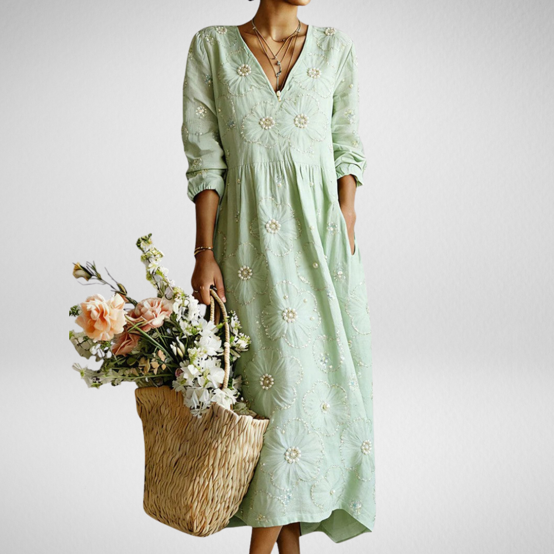 Lena | Floral Midi-Kleid