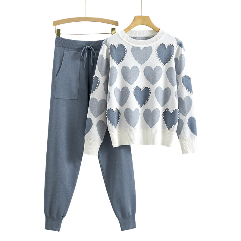 Salome – Schickes Herzmuster Zweiteiliges Set