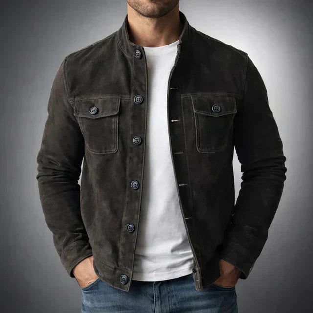 Knopflederjacke für Herren