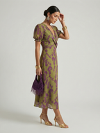 Virel | Entspanntes Blumenkleid in Midi-Länge