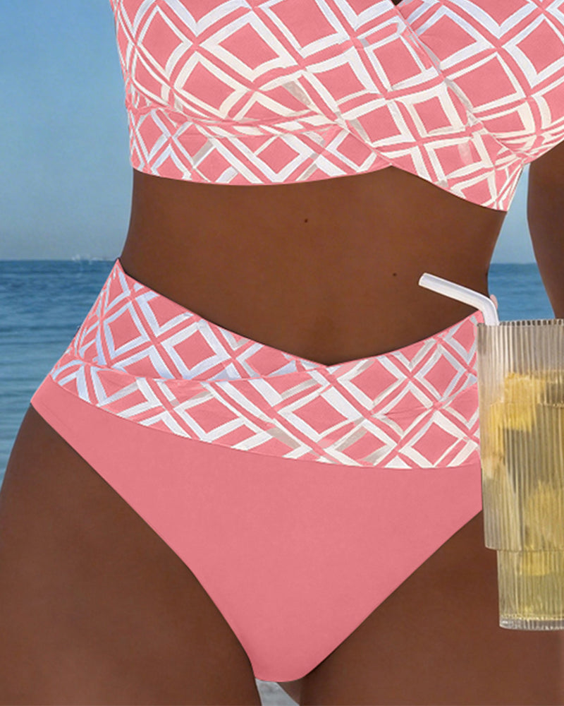 Marlene™ | Zweiteiliger Bikini mit elegantem Diamantmuster