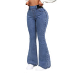 Damen Hochbundige Stretch Jeans