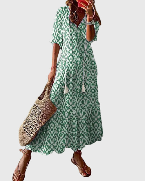 Amalia | Boho Vintage Sommer Maxikleid