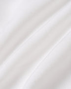 White Ruched Mini Skirt with Button Detail