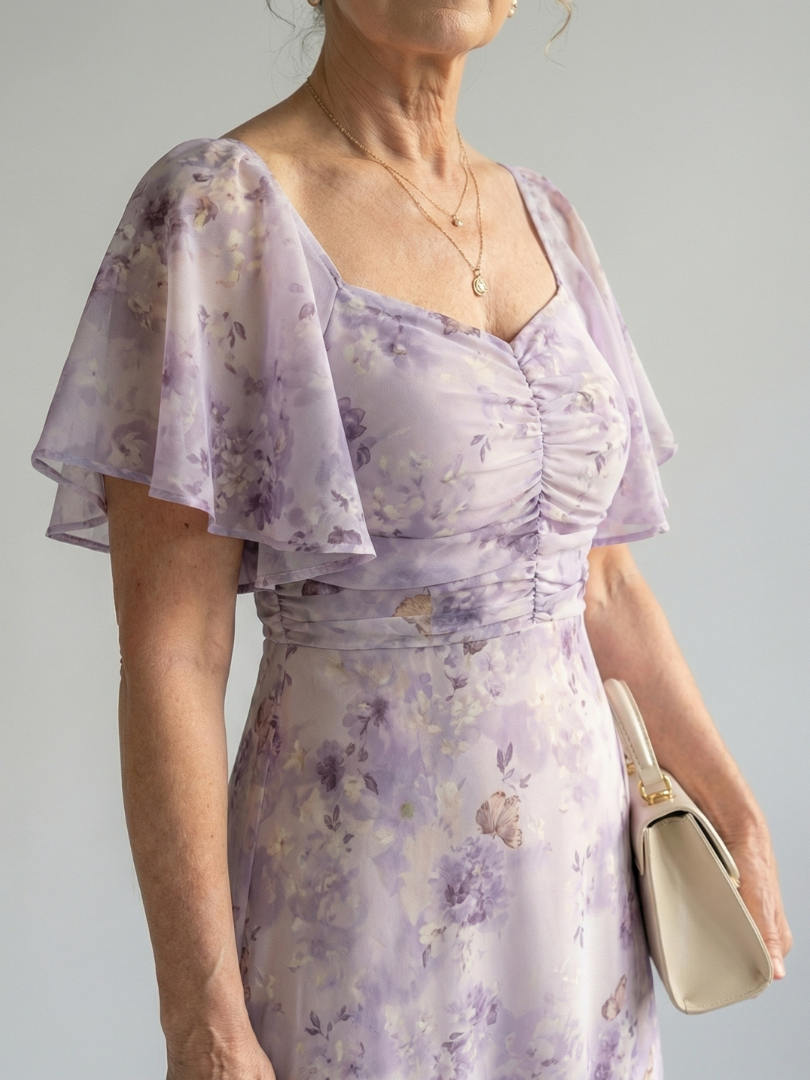 Vaelis | Midi-Kleid mit Flügelärmel