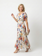 Savannah | Floral Plissierter Midi