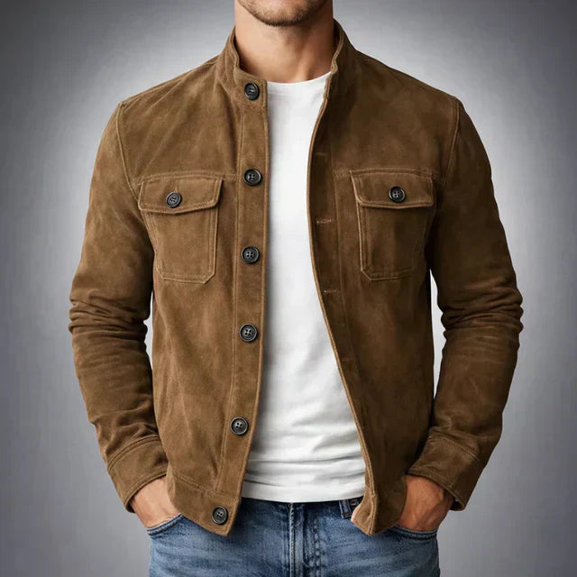 Knopflederjacke für Herren