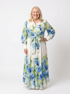 Harper | Knopf-Front Floral Maxi