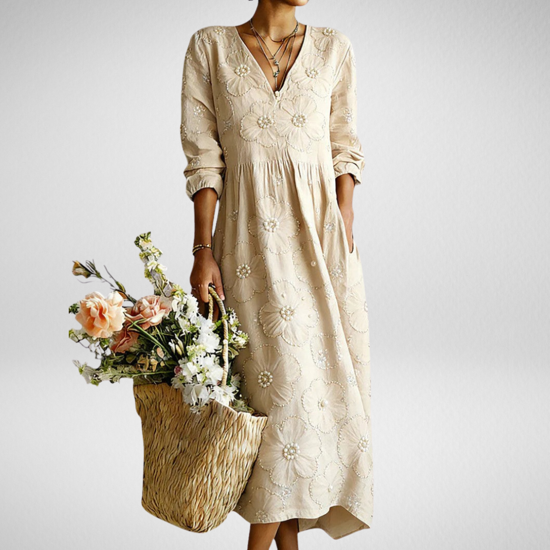 Lena | Floral Midi-Kleid