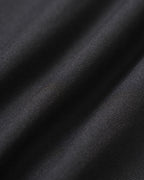 Black Midi Dress with A-Line Silhouette and Belt