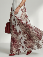 Orlune | Falten Maxi-Kleid in Weiß