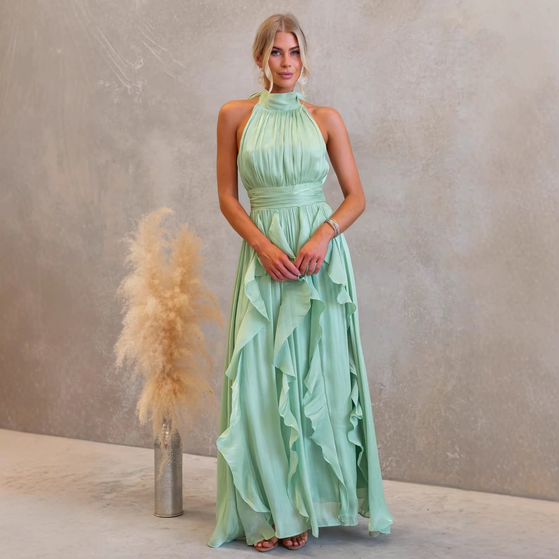 Celestia | Rüschenshirt Maxi-Kleid