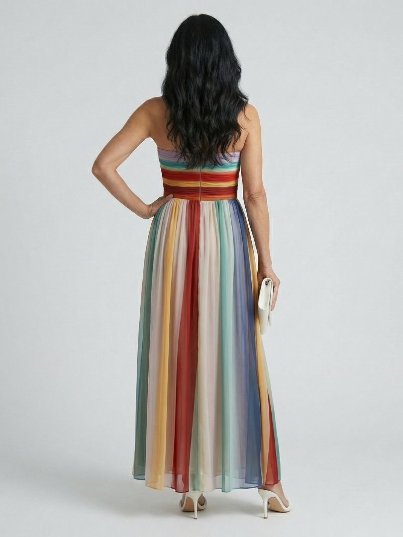 Serene | Leichtes Streifen-Maxikleid