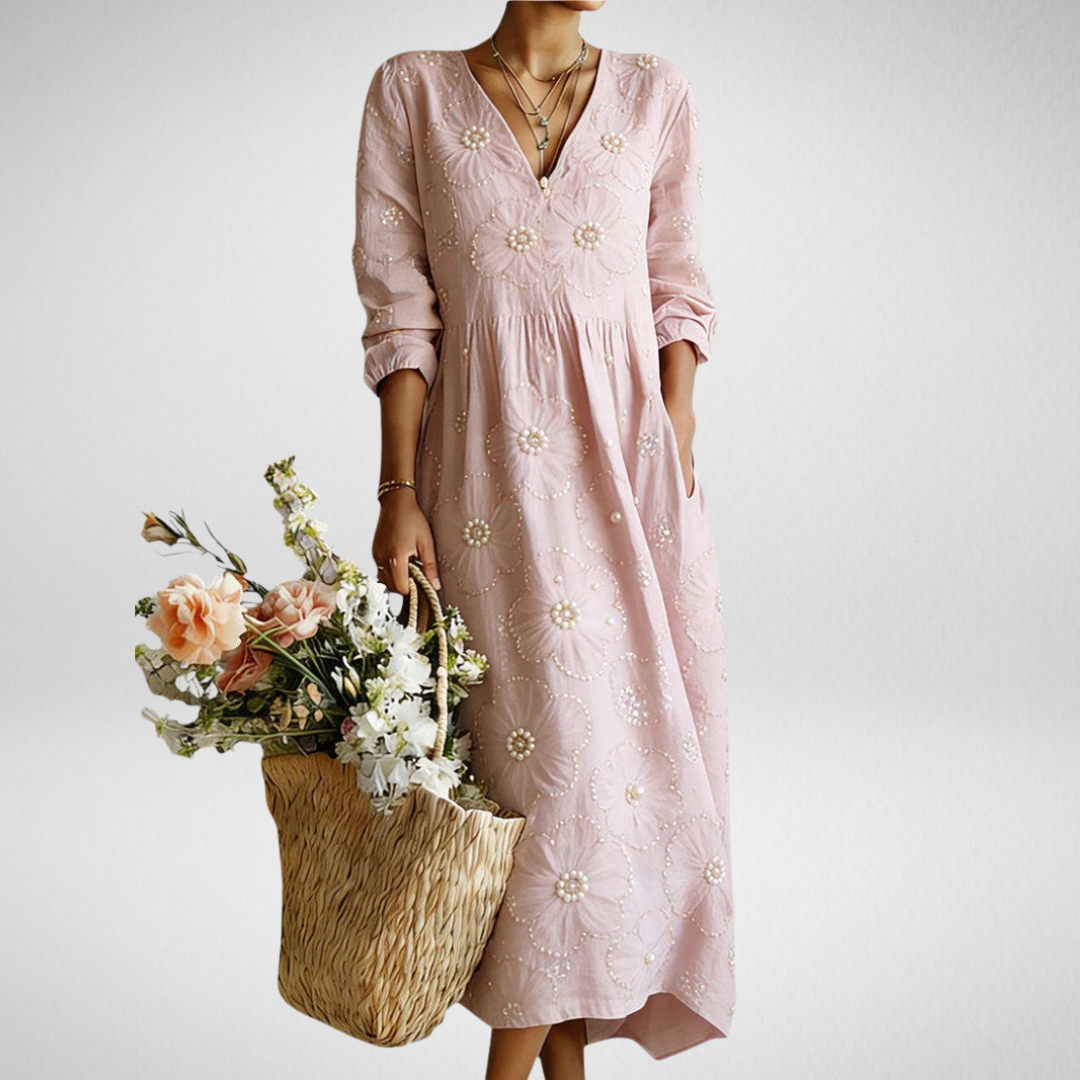 Lena | Floral Midi-Kleid