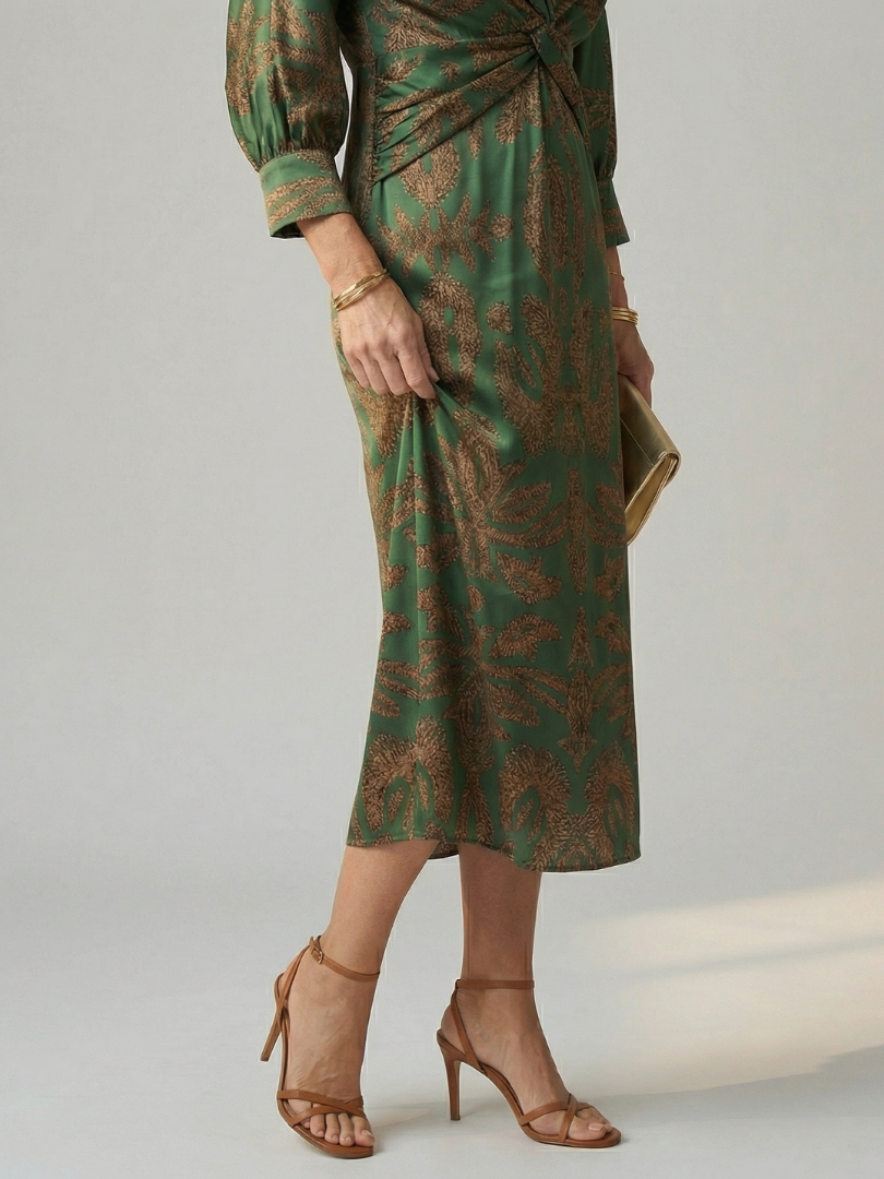 Lune | Natürliches Wickel-Midikleid