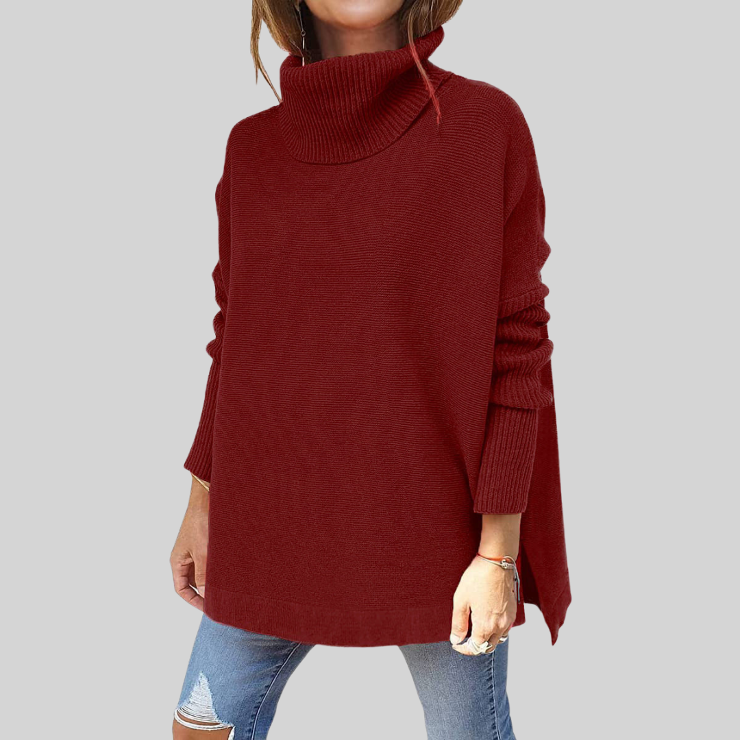 ANNELISE I Oversize Pullover mit Rollkragen