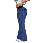Damen Hochbundige Stretch Jeans