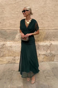 ANA | ELEGANTES MAXI-FALTENKLEID