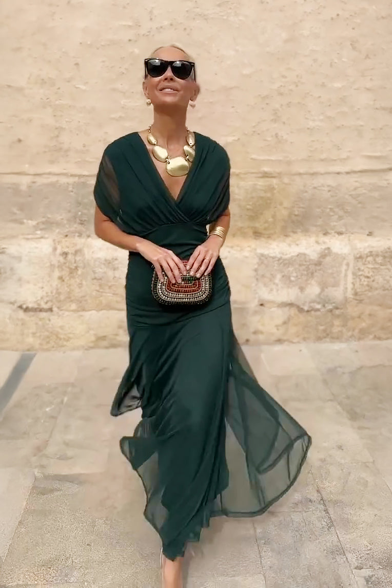 ANA | ELEGANTES MAXI-FALTENKLEID
