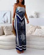 Helen | Urlaub bereit stilvolles Schnür-Top & Hose Zweiteiler Set Kleid