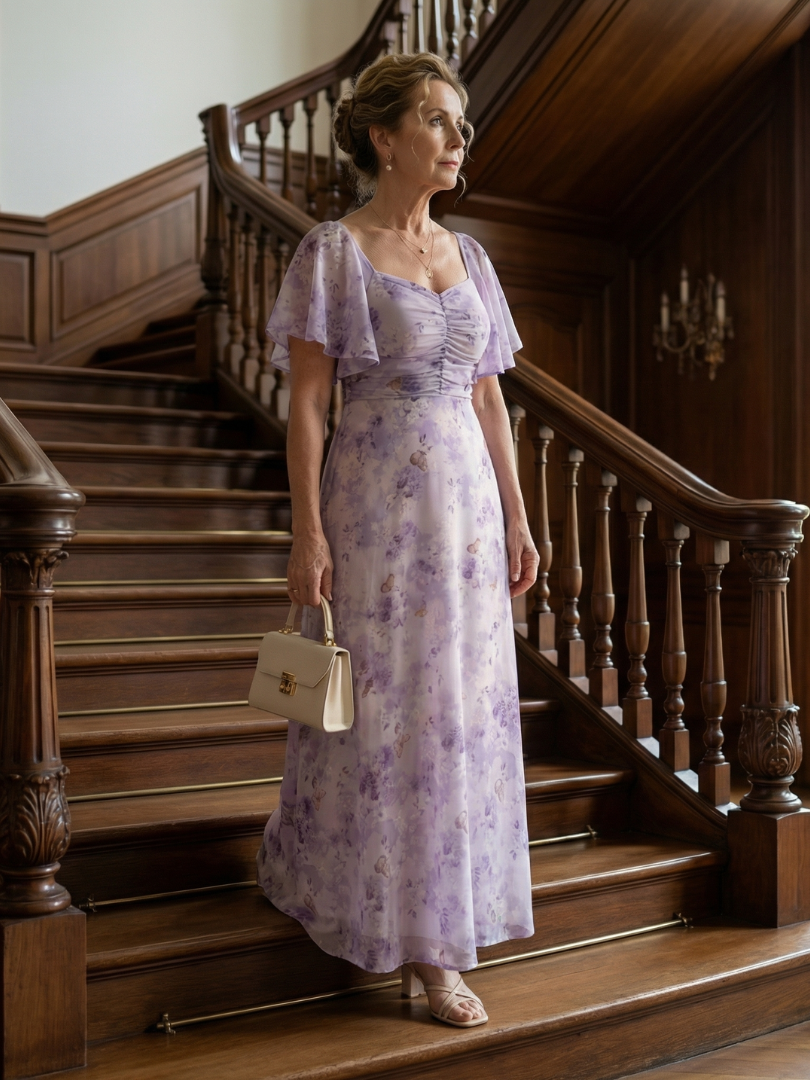 Vaelis | Midi-Kleid mit Flügelärmel