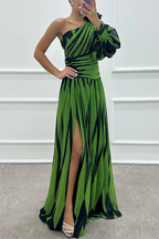 Shiloh - Elegantes Maxikleid mit Streifen und einem Schulterträger