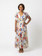 Savannah | Floral Plissierter Midi