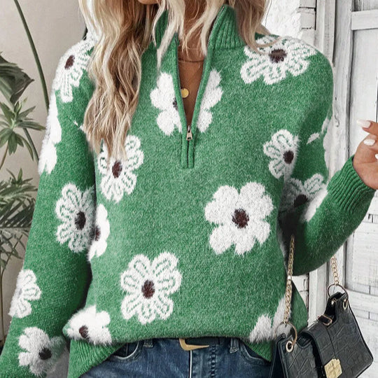 BLOOM | Pullover mit Reißverschlusskragen