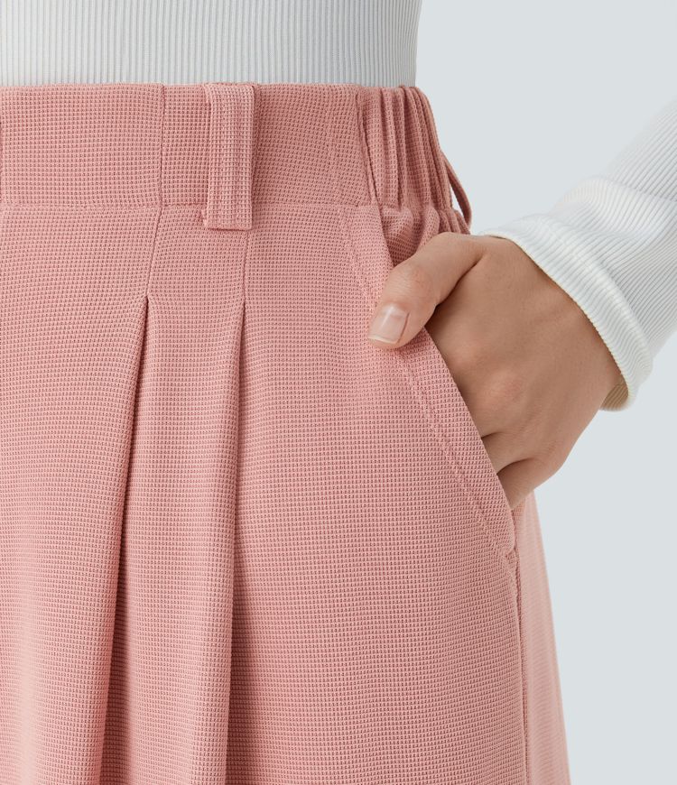 Halara Flex™ High Waisted Pocket Wide Leg Waffle Work Pants